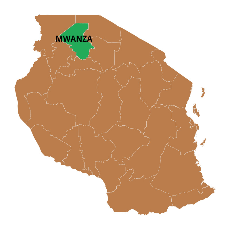 מפת העיר מואנזה Mwanza